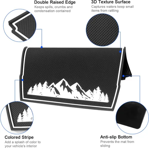 Miniatura 7 de Tapetes para Tablero para Accesorios de Subaru Crosstrek 2023-2018, Forester 2019-2024, Impreza 2018-2023, Tapete para Tablero Interior Blanco