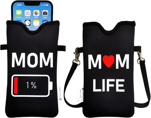 Miniatura 43 de Tainada Funda Estuche Bolsa de Neopreno para Teléfono para Hombres y Mujeres con Correa Cruzada/Cordón para el Cuello para iPhone 17/16/15 Pro Max