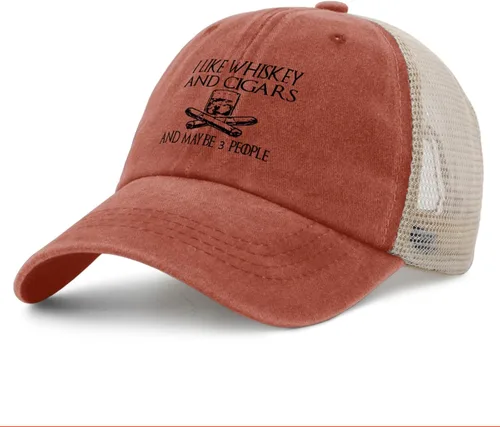 Miniatura 95 de Philysonic Funny Hat I Like Whisky and Cigars and Maybe 3 People Sombreros para Hombres Gorras de Béisbol Gorras Ajustables