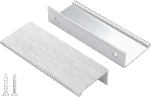 Miniatura 26 de Peaha Paquete de 10 manijas de gabinete de cocina de 1-5/16 pulgadas, tiradores negros para cajones de tocador, borde de puerta, tiradores de dedo