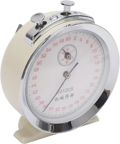 Miniatura 2 de Cronómetro mecánico Dial redondo 0.2s 60 Segundo Deportes Contador Temporizador para Experimentos Físicos Correr Ciclismo J01205