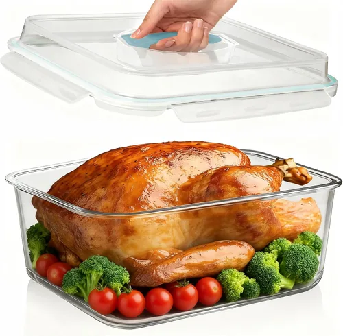 Recipientes Grandes de Almacenamiento de Vidrio con Tapas 201oz Extra Grandes Recipientes Herméticos de Vidrio para Almacenamiento de Alimentos para