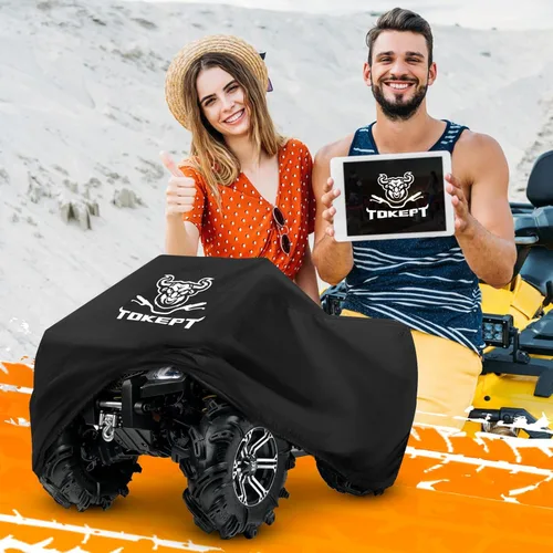 Miniatura 5 de 190T - Funda impermeable para cuatrimoto, ATV y ATC, color negro, 3XL, 100 pulgadas