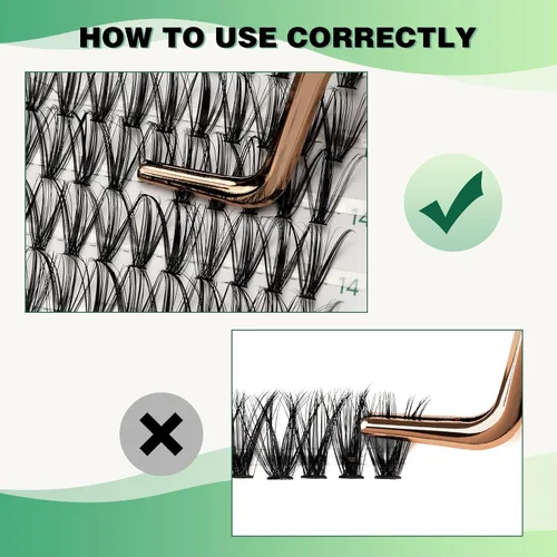 Miniatura 149 de Extensiones de racimos de pestañas 300 piezas, pestañas individuales 40D 0.07D rizado 11mm, para colocar en casa, bandeja grande de volumen