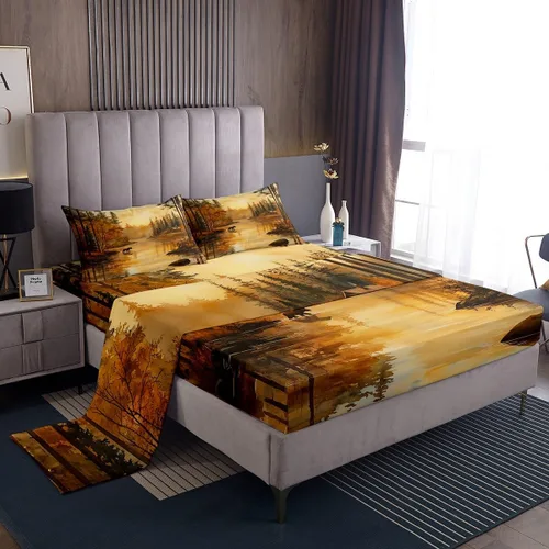 Miniatura 22 de jejeloiu Cow Skull Bed Sheets Set Twin Size Kids Longhorn Skull 3 Pieces Sheet with 16 Inch Deep Pockets for Boys Girls Teens Western Desert Bedding