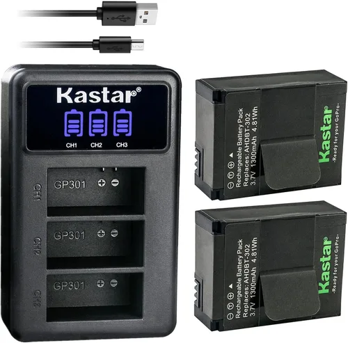 Miniatura 5 de Kastar - Cargador de batería con pantalla LCD triple USB compatible con cámara deportiva EHANG GHOSTDRONE 2.0 RC Quadcopter, EHANG GSC-200K