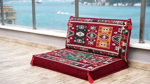 Miniatura 5 de arabicsofa Juego de sofá de asiento marroquí Majlis – Cojín modular de asiento con almohada de respaldo