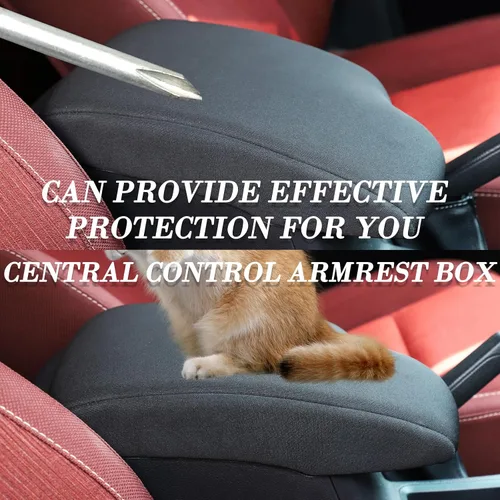 Miniatura 5 de Funda de consola central de alta calidad compatible con Toyota Hilux 2015 2016 2017 2018 2019 2020 2021 Protector de cojín para reposabrazos de coche