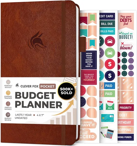 Miniatura 8 de Clever Fox Planificador de presupuesto de bolsillo, mini cuaderno de seguimiento de gastos. Organizador de presupuestos mensual, cuaderno