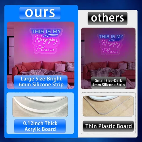 Miniatura 5 de Iluminación de neón para decoración de pared, letrero de luces LED alimentado por USB con interruptor para fiesta, oficina, habitación de los niños