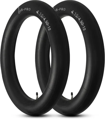 AR-PRO (Packo de 2) Cámara de aire para bicicleta de motocross de 4.10/4.50-18" con válvula recta TR4 para neumático trasero de motocicleta de