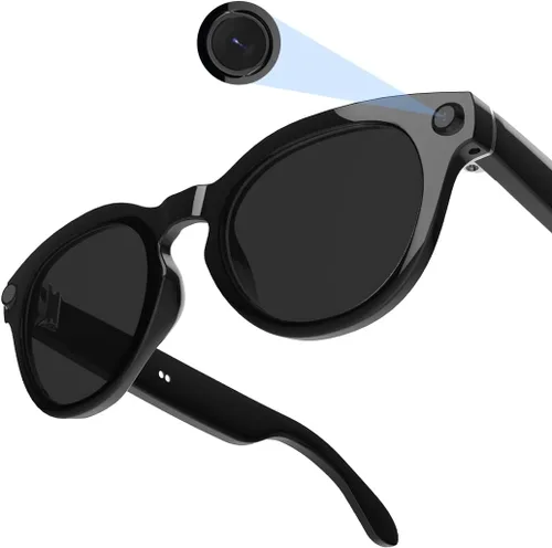 Miniatura 11 de Lentes inteligentes con inteligencia artificial con cámara HD de 80 MP, video de 1080P, Bluetooth/Wi-Fi, control de voz y reconocimiento