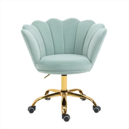 Miniatura 12 de Silla moderna de oficina en casa, silla de escritorio con ruedas, silla giratoria de tocador, silla de maquillaje, sillas de altura ajustable