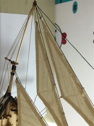 Miniatura 2 de GAWEGM Kits de modelo de barco de madera para adultos para construir, escala 1/100 1840 Halcon Baltimore Ship Kit de modelo de madera
