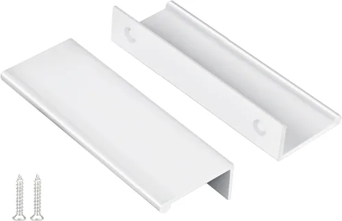 Miniatura 50 de Peaha Paquete de 10 manijas de gabinete de cocina de 1-5/16 pulgadas, tiradores negros para cajones de tocador, borde de puerta, tiradores de dedo