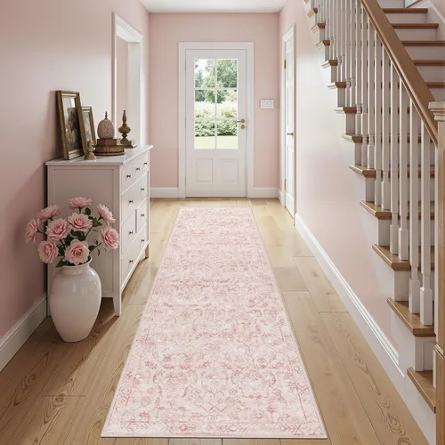 Miniatura 31 de Alfombra de área pequeña de 2 x 3 pulgadas, color beige, para entrada, baño, cocina, antideslizante, de pelo bajo, lavable, moderna alfombra bohemia