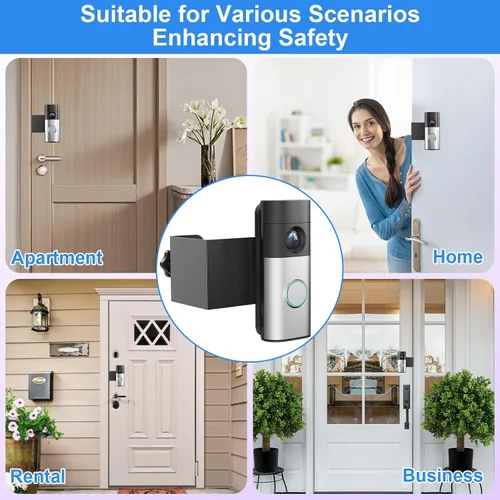 Miniatura 7 de Soporte antirrobo para timbre compatible con timbre de batería R-ing/Plus/Pro (modelo 2026)/timbre de video Tapo, soporte de montaje ajustable sin