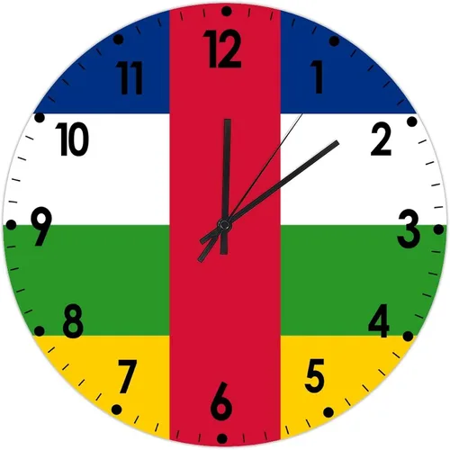 Miniatura 648 de Cheyan Reloj de pared con bandera de Canadá de 12 pulgadas, silencioso, sin tictac, de PVC, funciona con pilas, reloj redondo decorativo, regalo