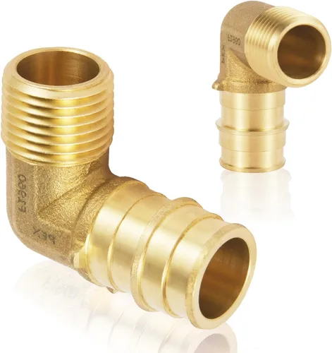 Miniatura 17 de Paquete de 2 accesorios HeSun PEX-A, codo de expansión de rosca NPT macho de 3/4 pulgadas PEX-A x 3/4 pulgadas, ASTM F1960098-2)