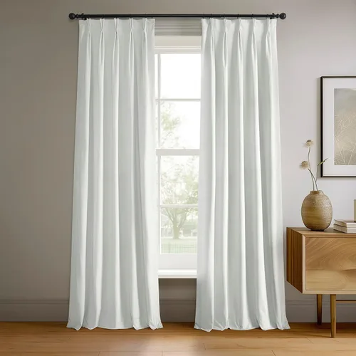 Miniatura 23 de HPD Half Price Drapes Cortinas Opacas de Terciopelo - 84 Pulgadas de Largo 1 Panel Cortina Opaca Signature Plisada para Sala de Estar y Dormitorio