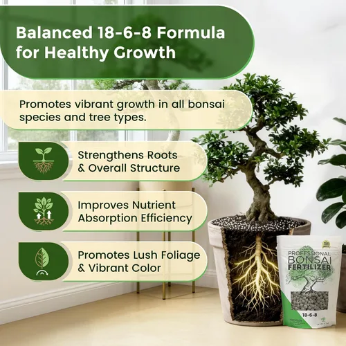 Miniatura 5 de Leaves and Soul - Pellets de fertilizante para bonsái Pellets de liberación lenta 18-6-8 para plantones, plantas maduras, todos los tipos