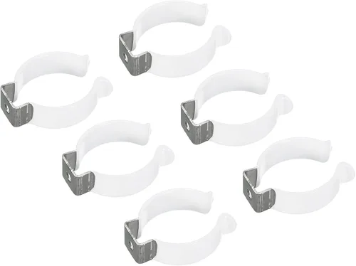 MECCANIXITY T12 - Soporte de clips en U para montaje de bombilla LED, soporte de tubo fluorescente de acero inoxidable, abrazaderas de tubo, clips