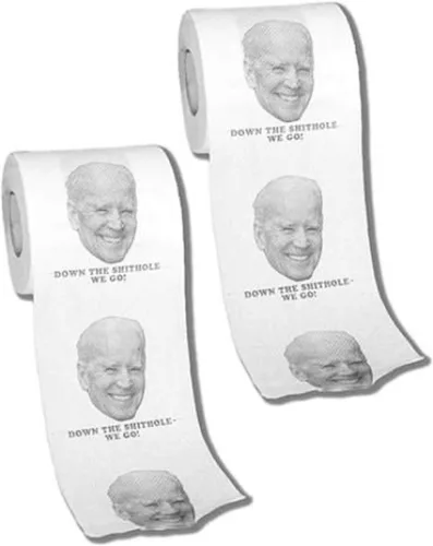 Miniatura 2 de LEMONSODA Papel higiénico divertido Joe Biden SH We Go 2 unidades Joe Biden Down We Go 2pack