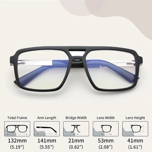 Miniatura 7 de FEISEDY Gafas de luz azul retro estilo aviador para hombres y mujeres, armazón cuadrado, para lectura en computadora/TV/teléfonos B0209