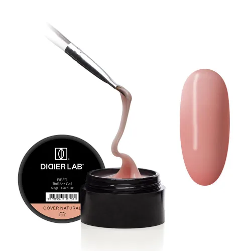 Miniatura 11 de DIDIER LAB Fiber Builder Gel Natural - Gel constructor autonivelante sin HEMA para uñas, gel constructor de uñas de fibra de vidrio LED ultra fuerte