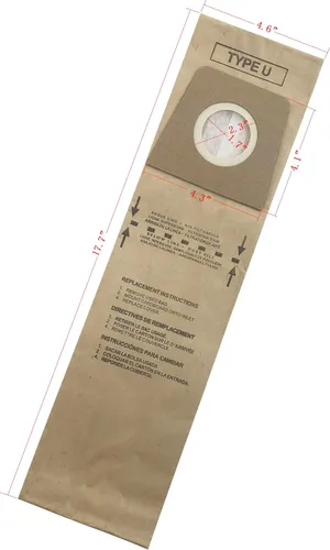 Miniatura 7 de Paquete de 20 bolsas de papel para aspiradora compatibles con Dirt Devil Royal Type U Uprights de repuesto para 3920047001 3920048001 y 3920750001