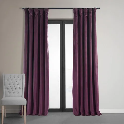 Miniatura 48 de HPD Half Price Drapes Cortinas Opacas Térmicas de Terciopelo Signature para Sala de Estar de 63 Pulgadas de Largo (1 Panel) con Bolsillo para Barra