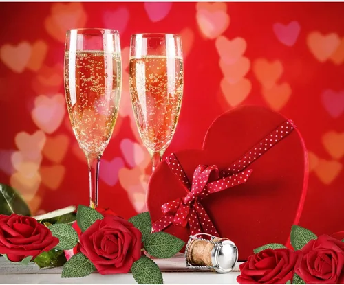 Miniatura 9 de AmyHomie Flores artificiales rosas rojas, 25 rosas falsas de aspecto real con tallo para ramos de boda, centros de mesa, arreglos de fiesta, baby