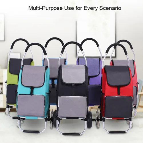 Miniatura 5 de Bolsa de repuesto para carrito de compras, bolsa de repuesto impermeable con bolsillos laterales y bolsillo frontal, para marco de aleación