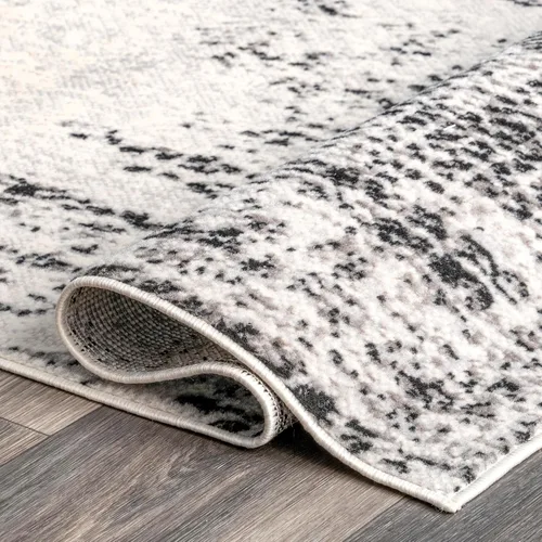 Miniatura 5 de nuLOOM Penélope - Alfombra de pasillo tribal con diseño de chevrones, 2 x 6 pies, color gris