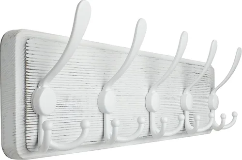 Miniatura 9 de WEBI Perchero de pared, ganchos para abrigos de pared rústicos, 16" de orificio a orificio, gancho grande para colgar en la pared, perchero