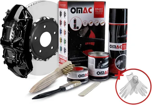 Kit de pintura para pinza de freno OMAC a base de epoxi, color negro brillante de Nueva York, alta temperatura Nueva York Negro (Brillante) RAL:9005