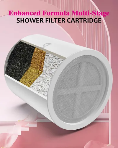 Miniatura 8 de Cartucho de Filtro de Ducha Multietapa de Fórmula Mejorada, Cartucho de filtro de repuesto universal de alto rendimiento, Elimina Cloro, Metales