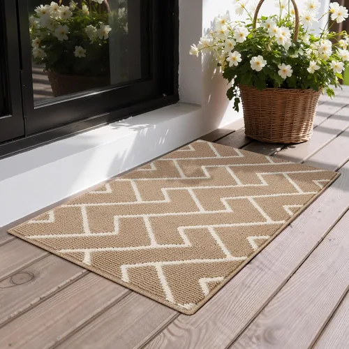 Miniatura 15 de GRANNY SAYS Tapete para puerta, de 32 x 20 pulgadas, tapete de bienvenida para exteriores, antideslizante, absorbe la suciedad para la entrada