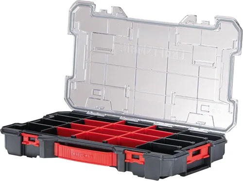 Miniatura 11 de CRAFTSMAN VERSASTACK Organizador de almacenamiento, organizador de piezas pequeñas, 20 compartimentos, tapa incluye pestillo seguro (CMST17828)