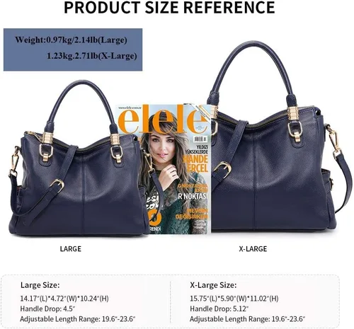 Miniatura 3 de Kattee Cartera bandolera estilo urbano de cuero para mujer