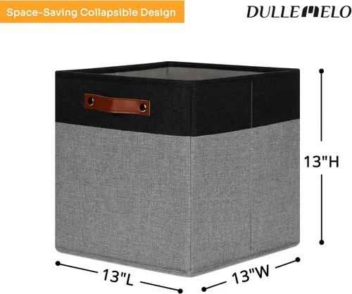 Miniatura 2 de DULLEMELO Cajas de almacenamiento para estantes, almacenamiento de armario, contenedores resistentes para organización del hogar para regalos