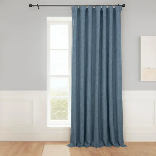 Miniatura 50 de HPD Half Price Drapes - Cortinas de lino sintético para sala de estar (2 paneles) - 100 pulgadas de ancho x 84 pulgadas de largo - Cortinas