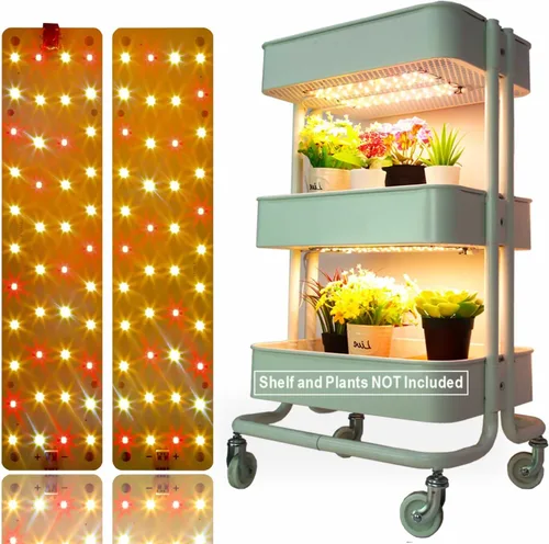Luces para plantas, espectro completo de 12 W (equivalente a 120 W), panel ultrafino, 84 LED lámpara solar para plantas con interruptor de