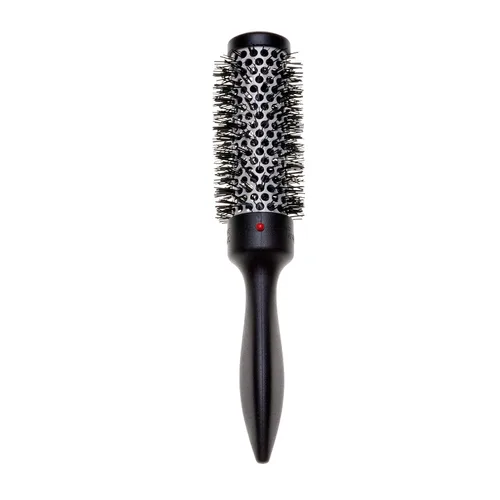 Miniatura 8 de Denman Thermo Ceramic Hourglass - Cepillo para rizar el cabello, alisar, rizos definidos, volumen y elevación de raíces, color gris