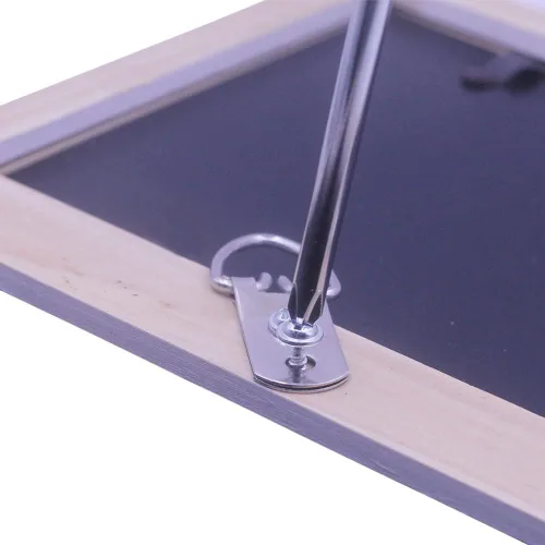 Miniatura 4 de Ganchos de fotos de anillo en D resistentes con tornillos, 20 piezas de accesorios grandes y anchos para colgar fotos, 2 agujeros para pinturas