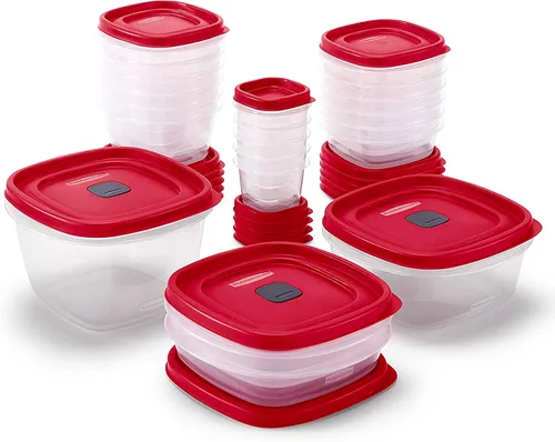 Miniatura 7 de Rubbermaid Brilliance - Juego de 14 tapas de plástico para almacenamiento y recipientes de alimentos a prueba de fugas, transparentes, con tapas