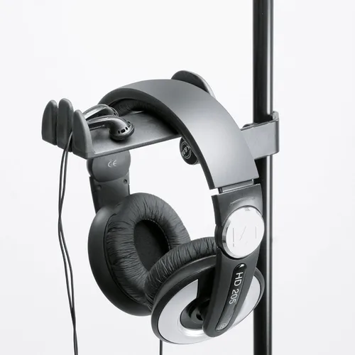 Miniatura 2 de K&M Konig & Meyer 16080.000.55 Soporte de tubo para auriculares Brazo acolchado de goma protectora Antideslizante Diseño de acero Accesorio