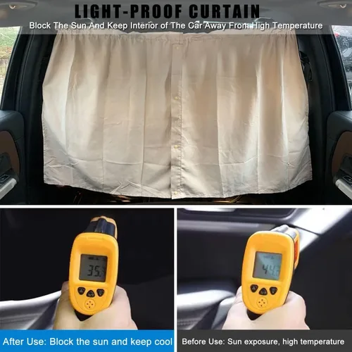 Miniatura 4 de Cortina divisora de privacidad para automóvil, cubierta opaca de gamuza para el sol para asiento delantero y trasero, divisor de espacio