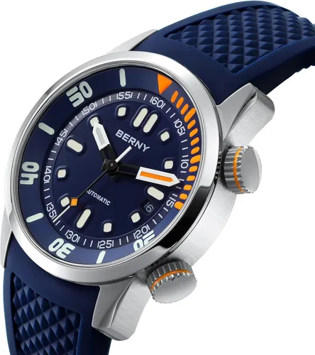 Miniatura 2 de BERNY Reloj de buceo para hombre, relojes mecánicos automáticos de moda para hombres, reloj de pulsera masculino impermeable 20AMT, reloj de pulsera