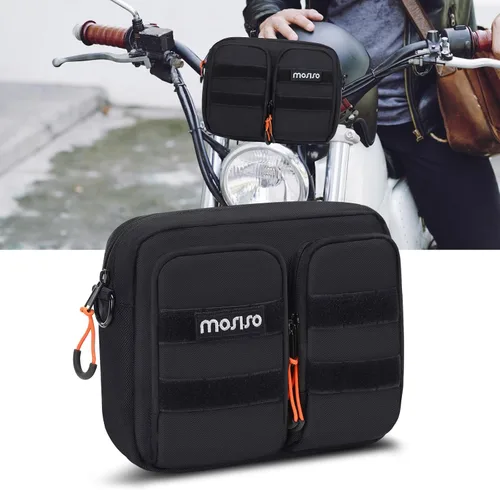 Miniatura 2 de MOSISO Bolsa universal para manillar de motocicleta, para horquilla delantera de motocicleta, bolsa portátil para herramientas de motocicleta, bolsa